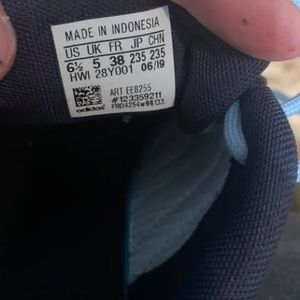 blue adidas running shoes